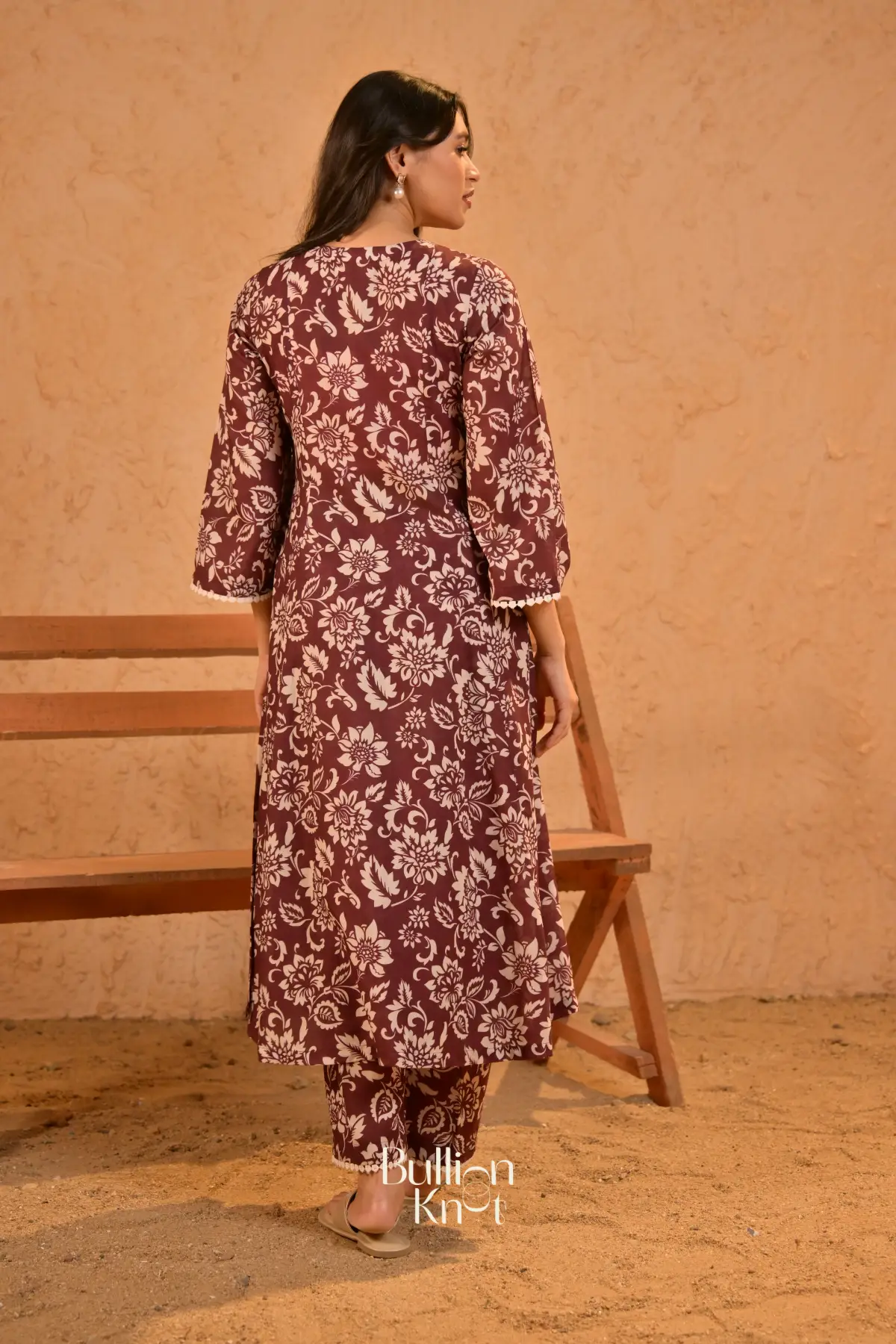 Lavanya Maternity Kurta Set (Dress) in Brown