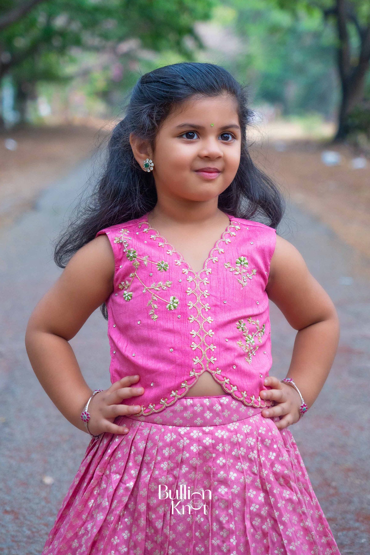 Baby Alexa Lehenga Set in Pink
