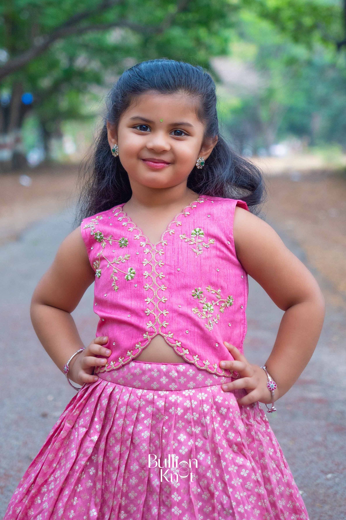Baby Alexa Lehenga Set in Pink