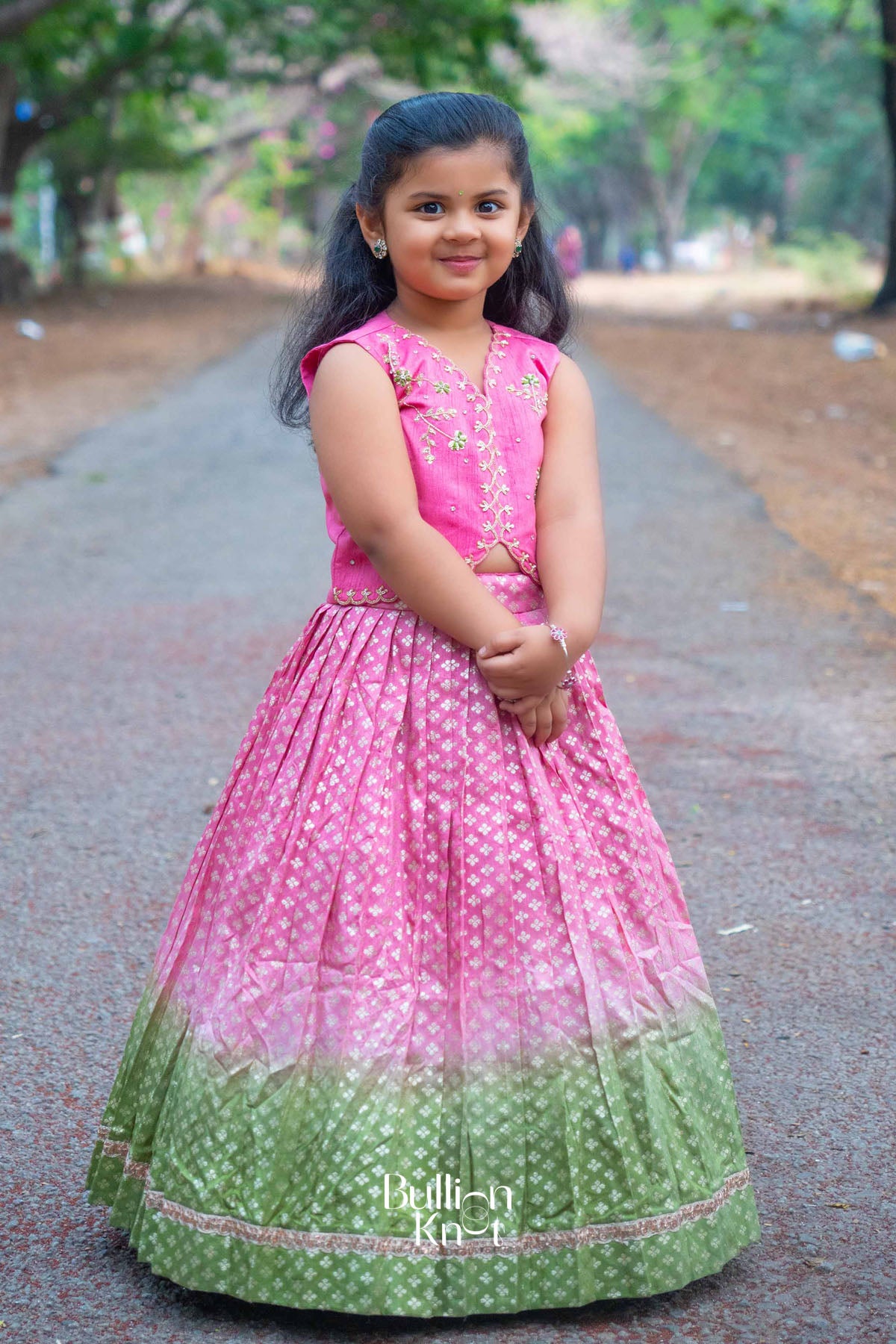 Baby Alexa Lehenga Set in Pink