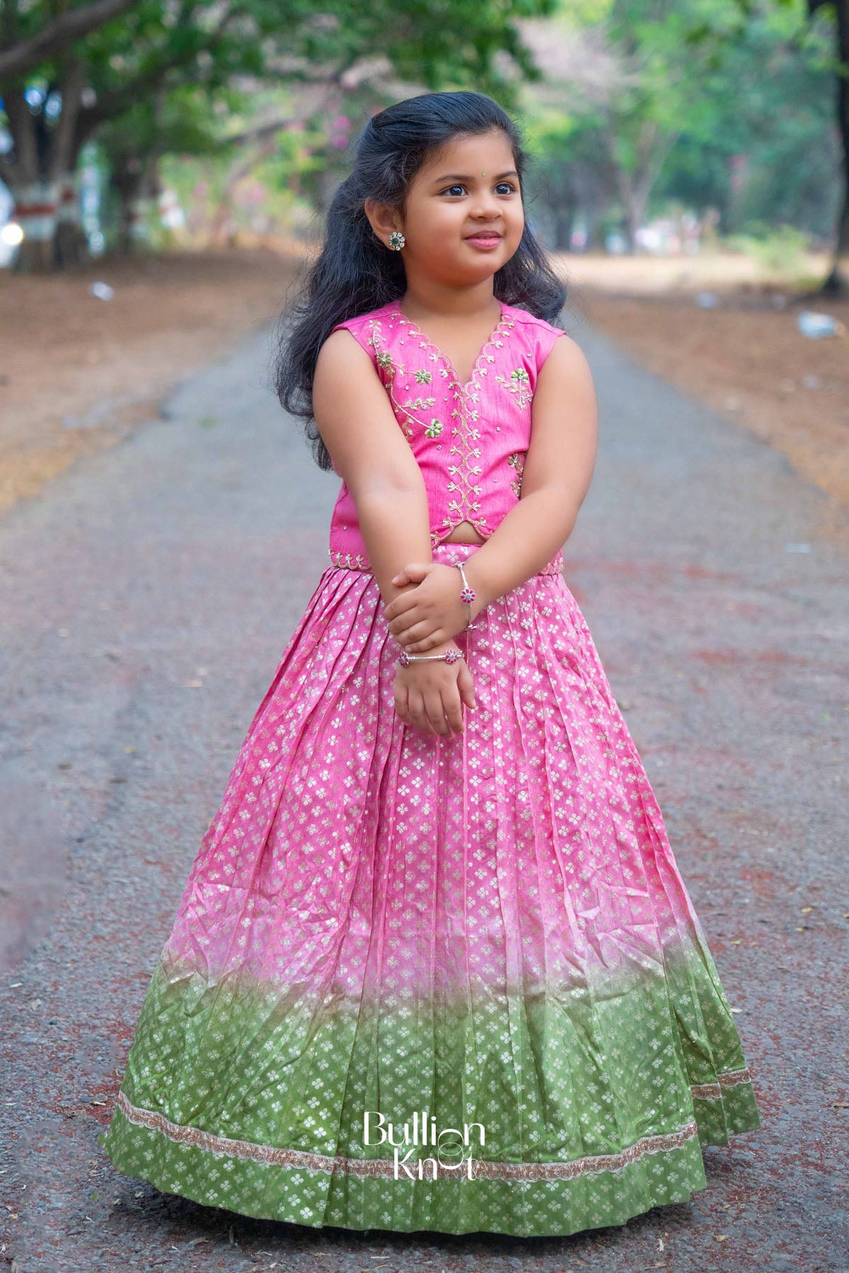 Baby Alexa Lehenga Set in Pink