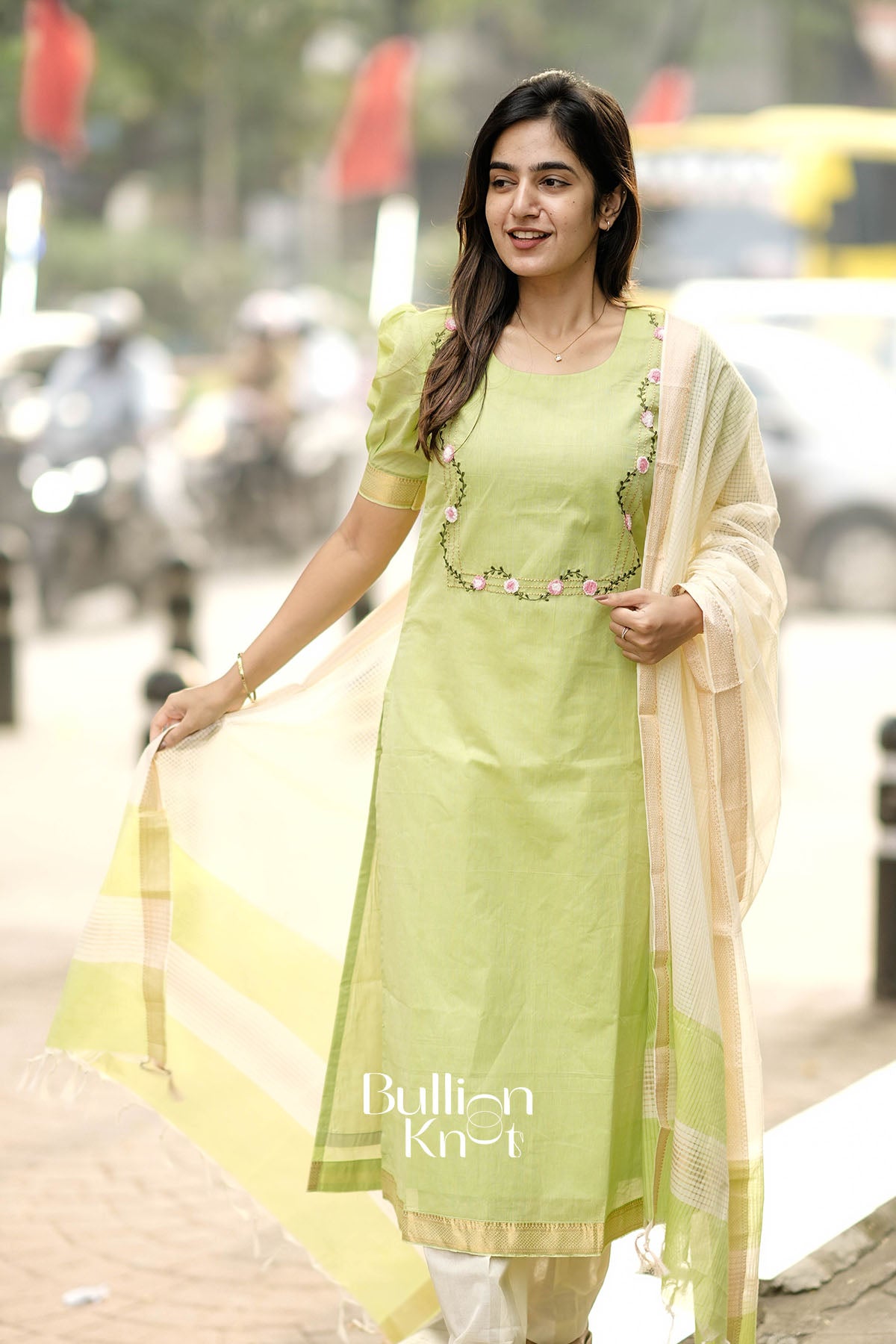 Full outfit flatlay of Amodini Suit Set for product display