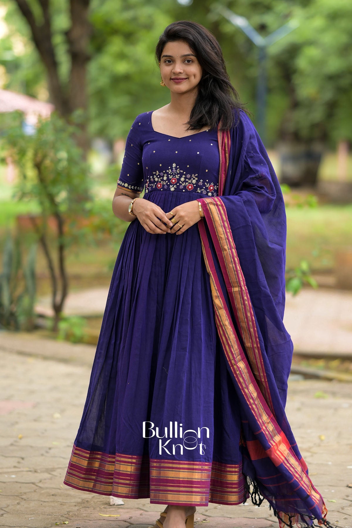 Red Mul Cotton Midi Dress fabric texture, lightweight and breathable