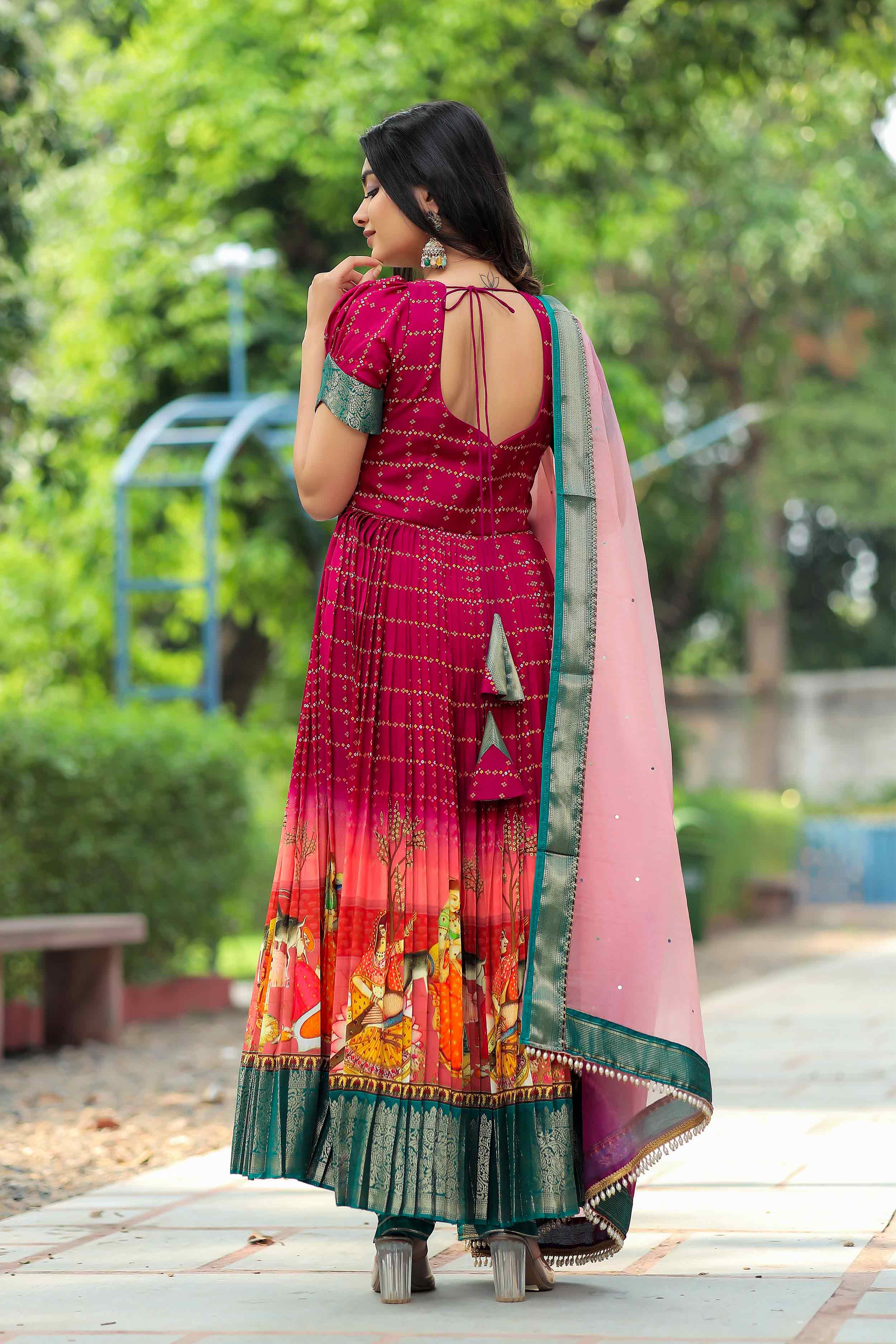 Banarasi silk kurta and suit Set - Bullionknot