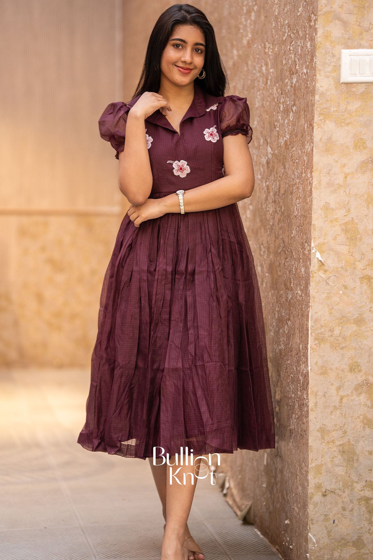 Sifra Softy cotton Handwork Midi Dress