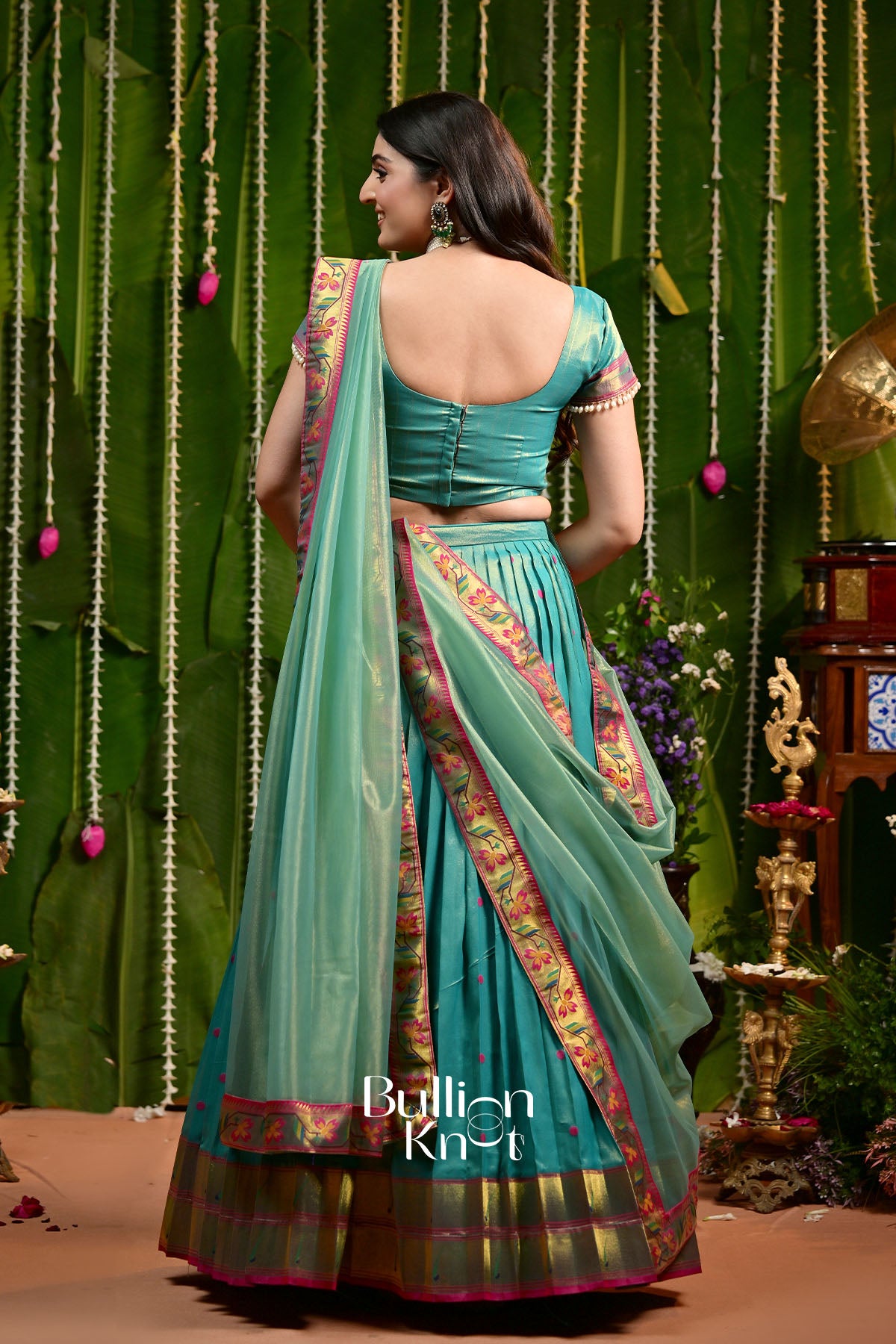 Morni Paithani Silk Lehenga with Jacket vibrant traditional outfit