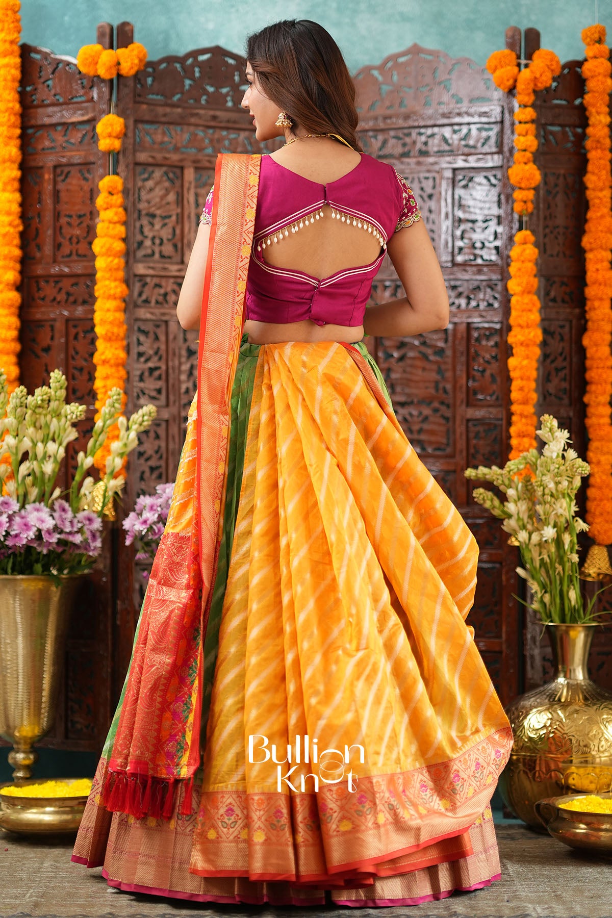 Girija 2-In-1 Lehenga Set in green