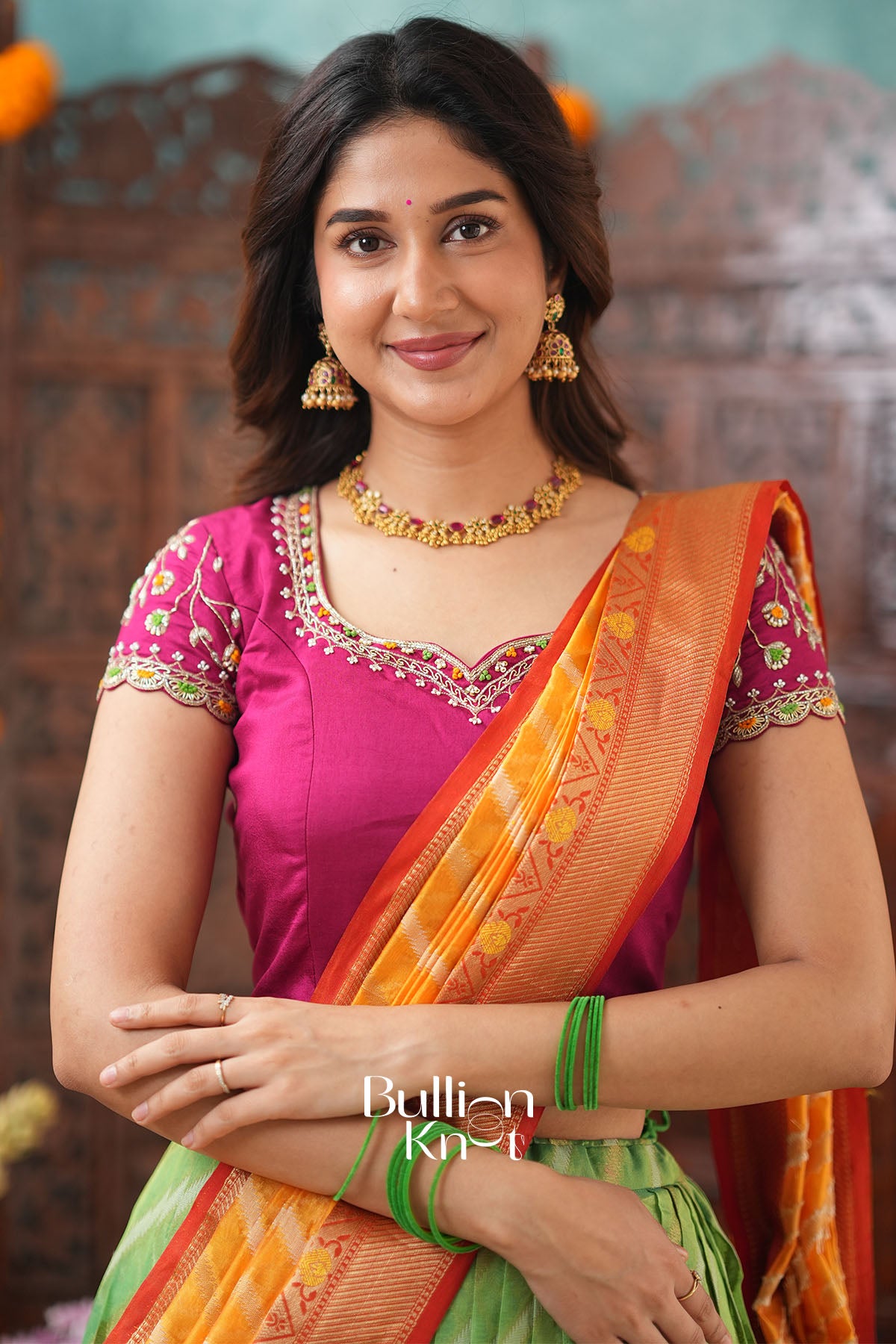 Girija 2-In-1 Lehenga Set in green