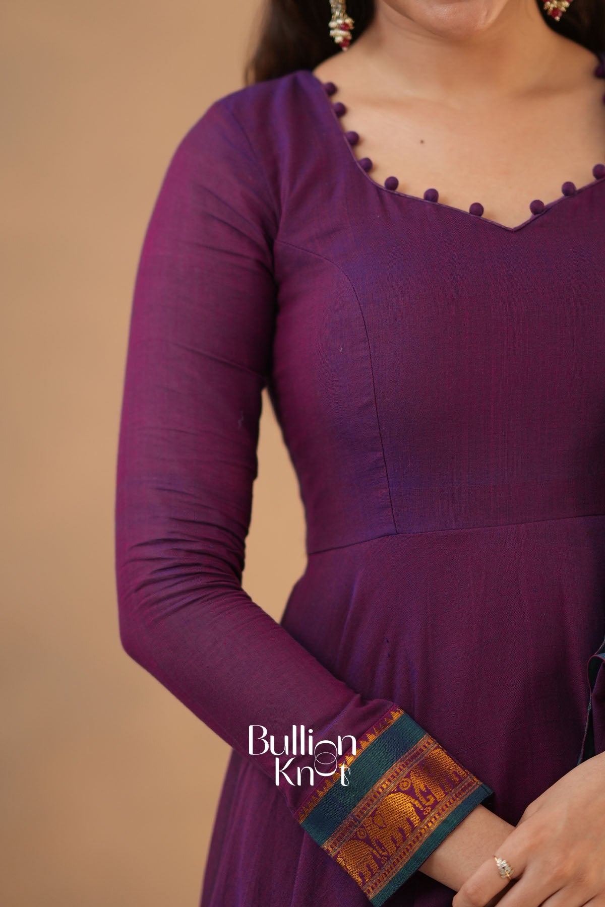 Jamuni Handloom Magenta Anarkali Dress