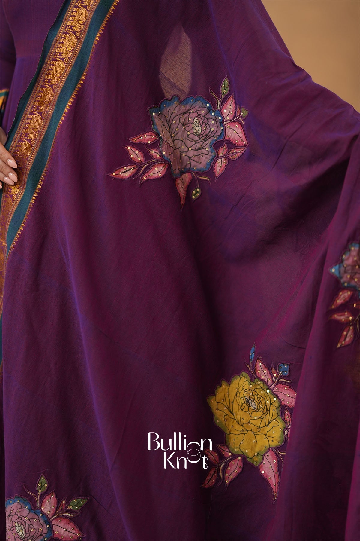 Jamuni kalamkari Handloom Magenta Anarkali Dress