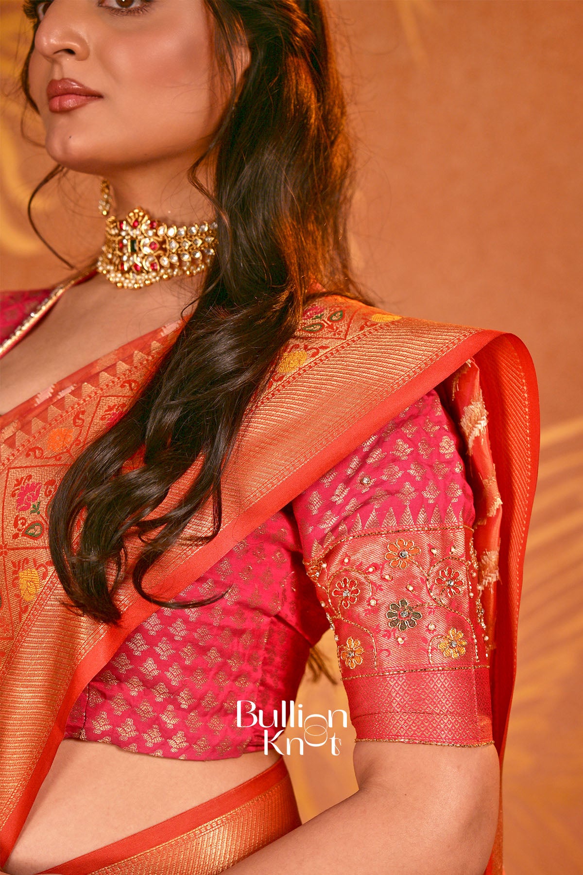 Mandira Orange Patola Silk Lehenga Set