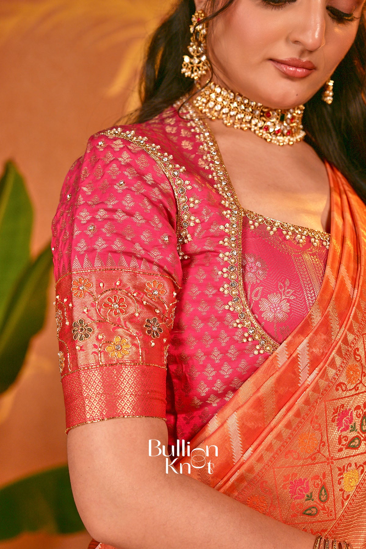Mandira Orange Patola Silk Lehenga Set