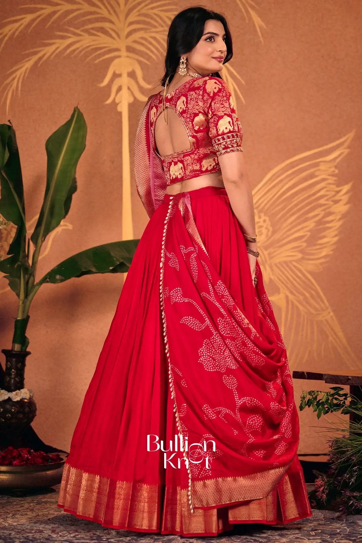 Saraswati Dola Red Lehenga Set