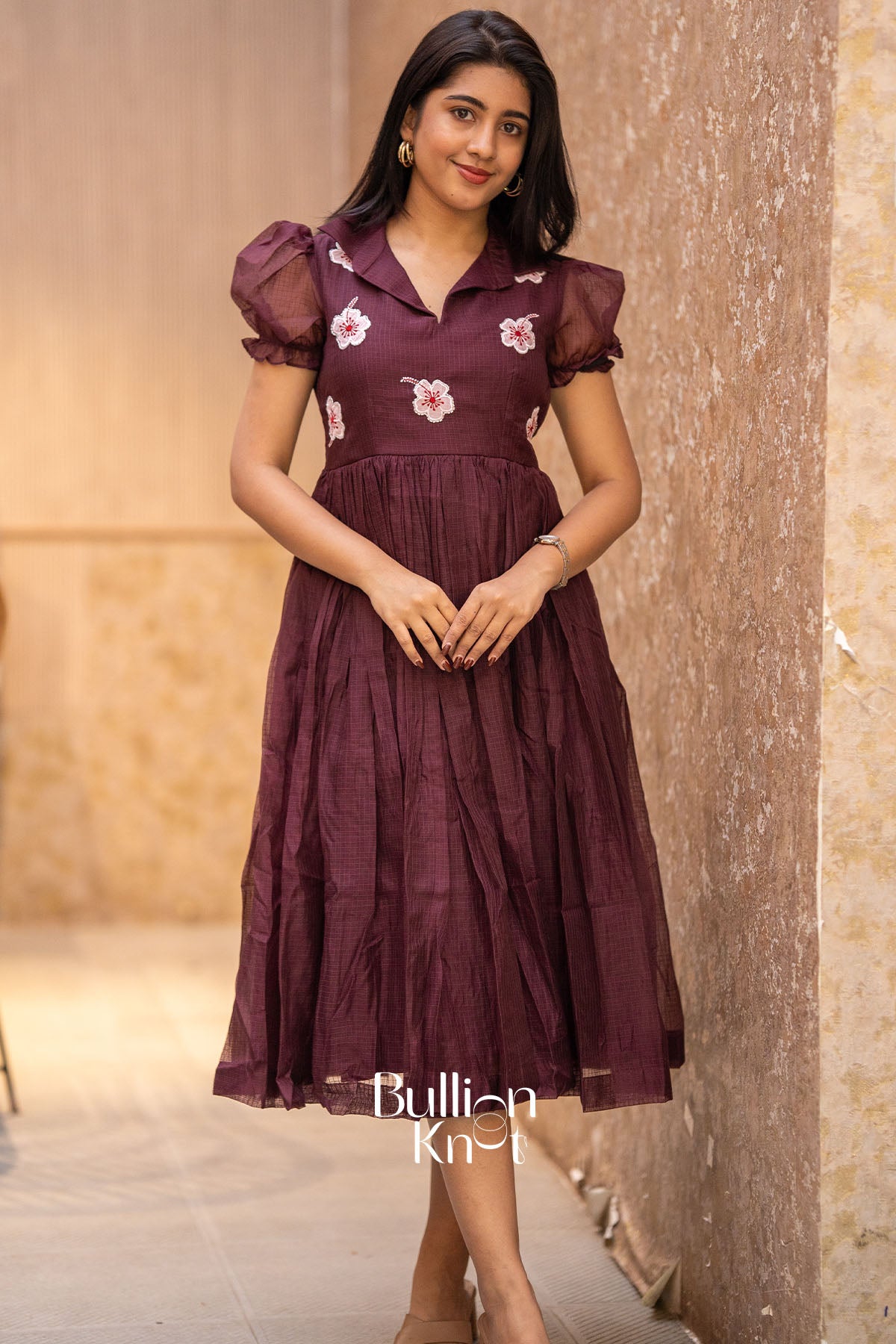 Sifra Softy cotton Handwork Midi Dress