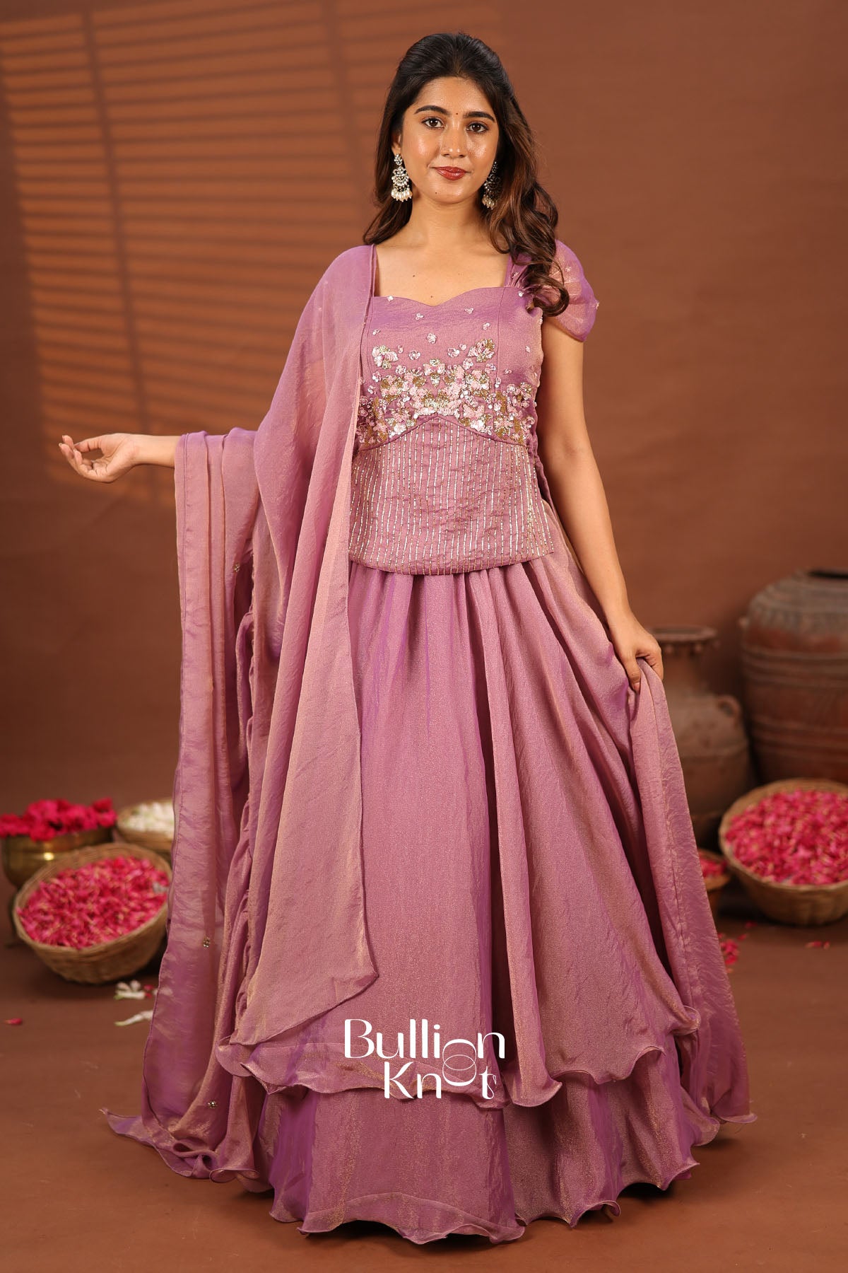 Nishita Lilac indian Barbie Indowestern Dress