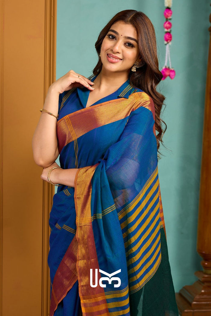 Babita Handloom Saree in Royal blue