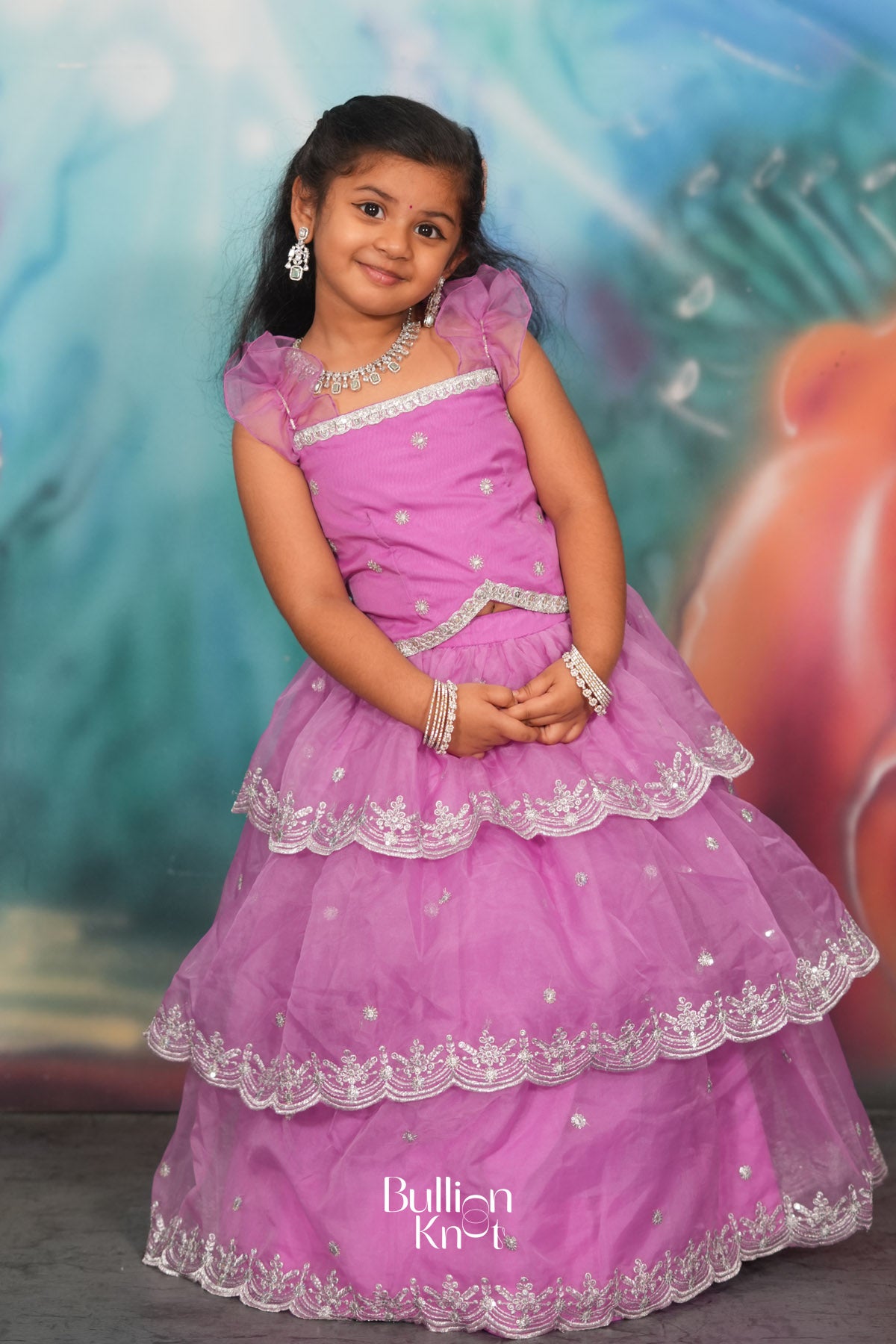 Baby Sumukti Lehenga Set in Lavender