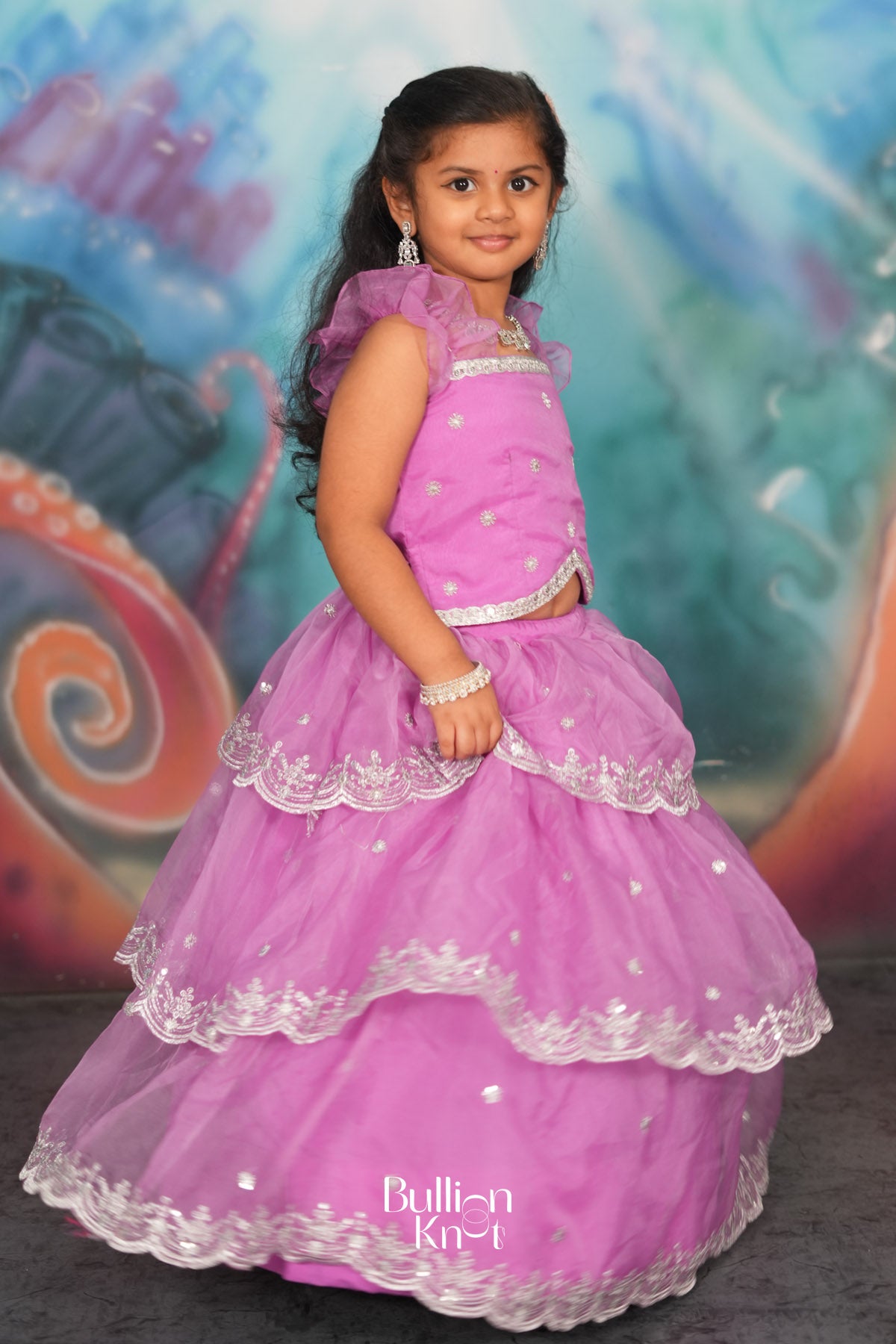 Baby Sumukti Lehenga Set in Lavender