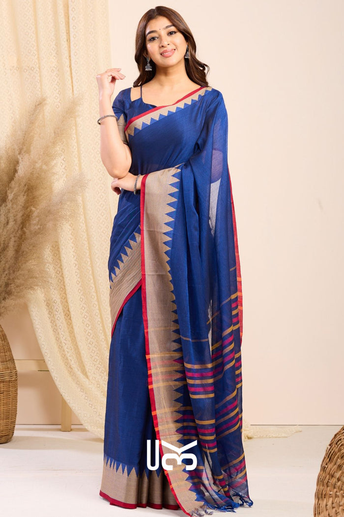 Bhanumati Handloom Saree in Blue