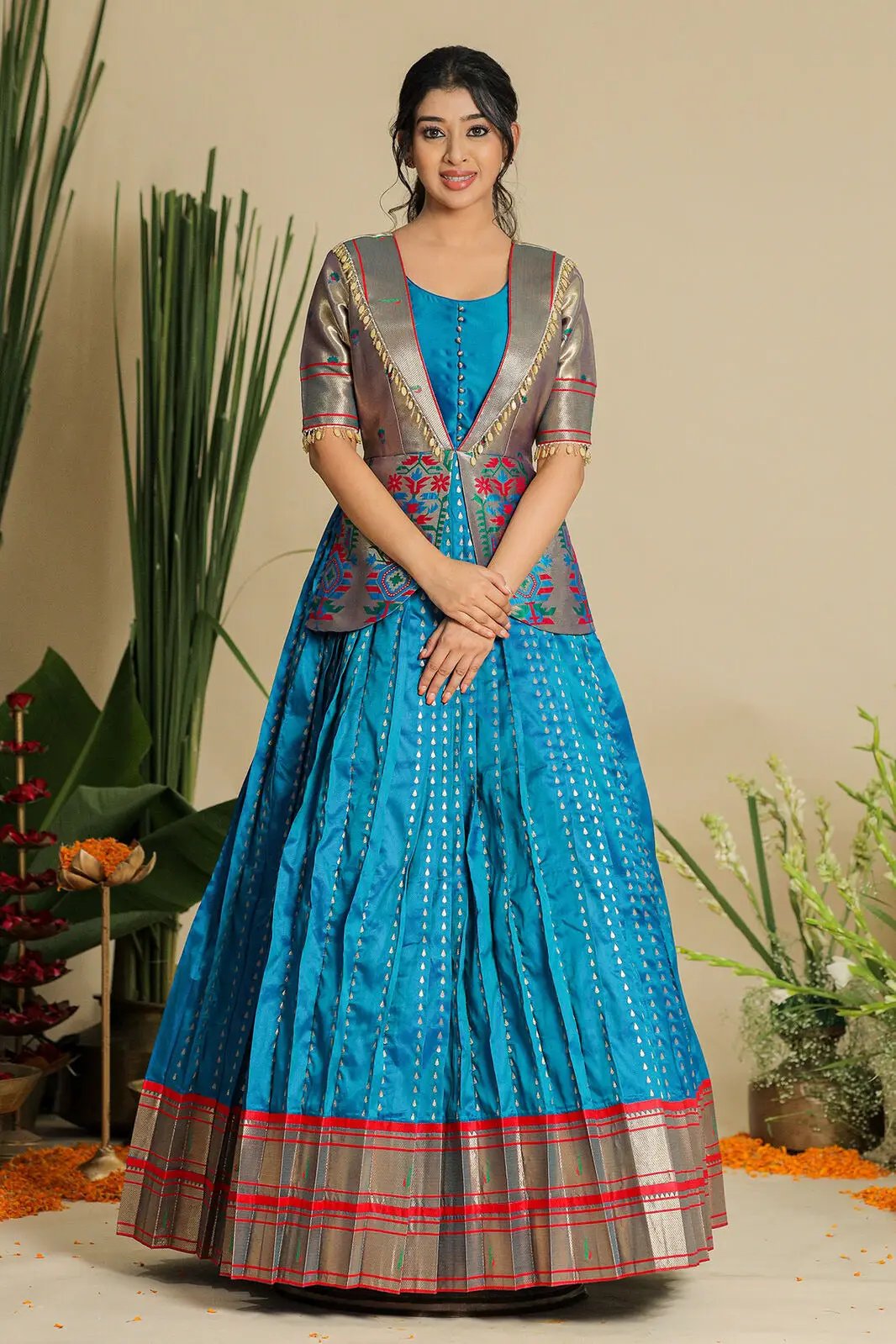 Banarasi Dresses for women - Bhoomi Pethani Jacket Dress