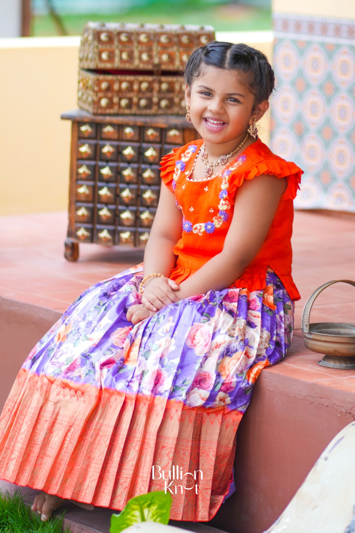 Baby Blush Lehenga Set in Purple
