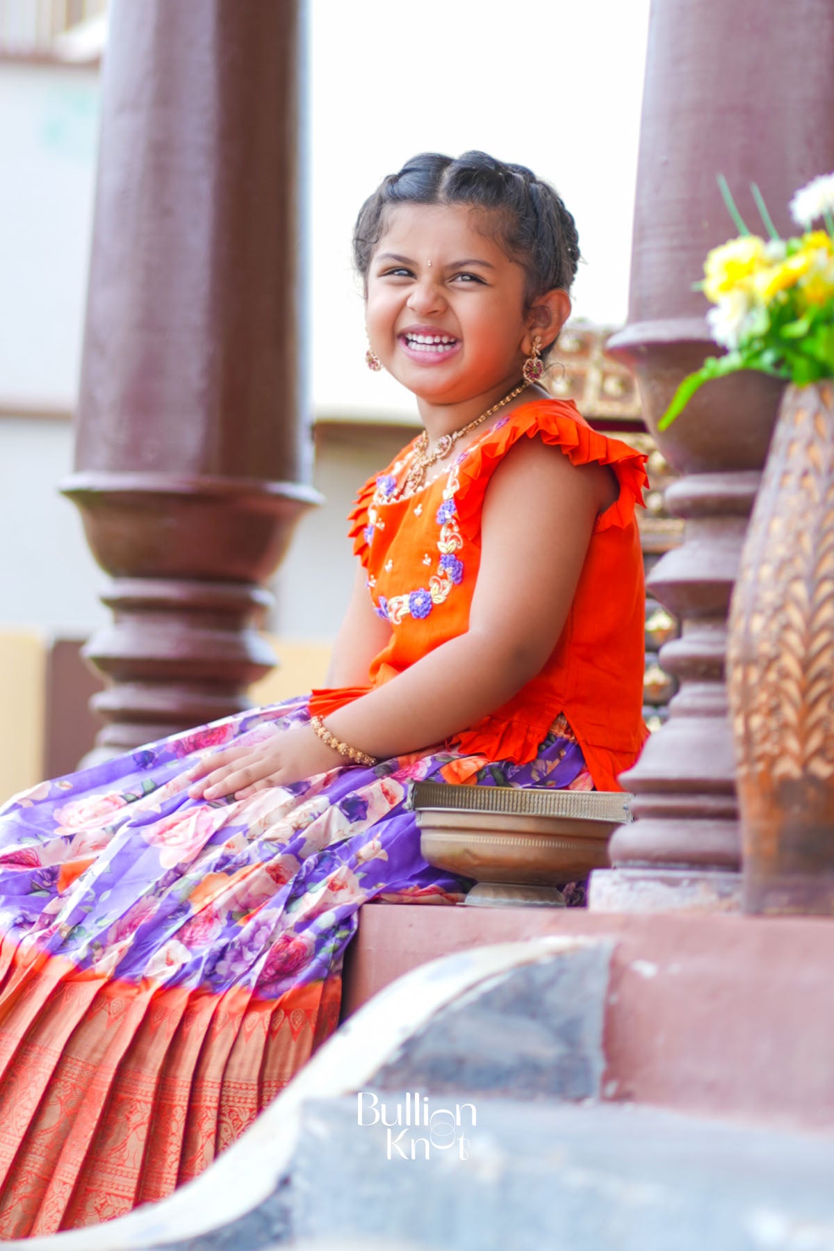 Baby Blush Lehenga Set in Purple