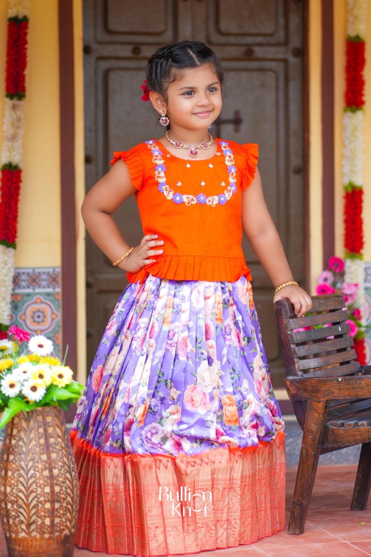 Baby Blush Lehenga Set in Purple