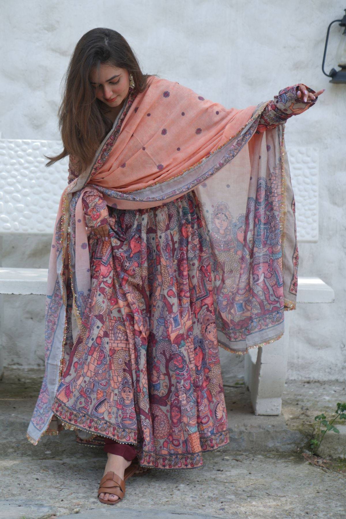 Kuhu Anarkali (Dress) in Maroon