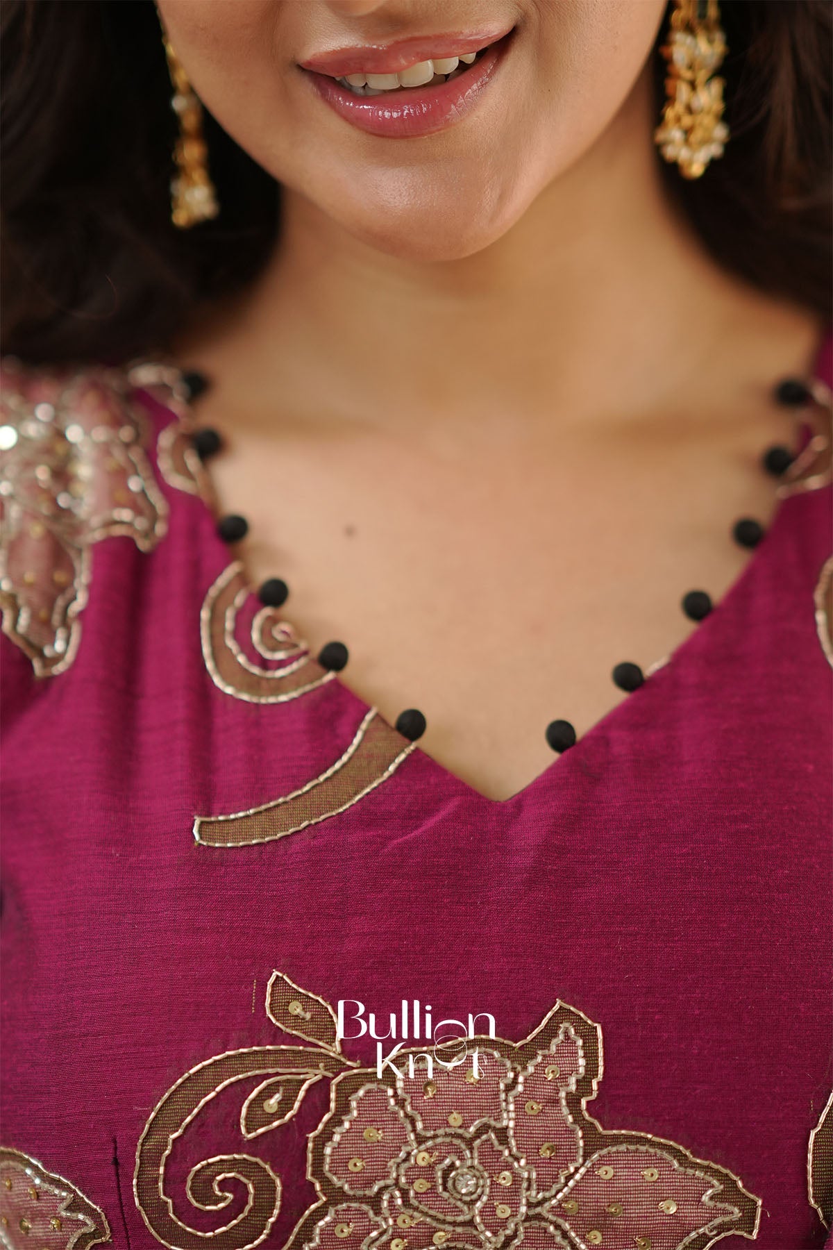 Vinitha Ikkat Pochampally Pattu Black Long Dress