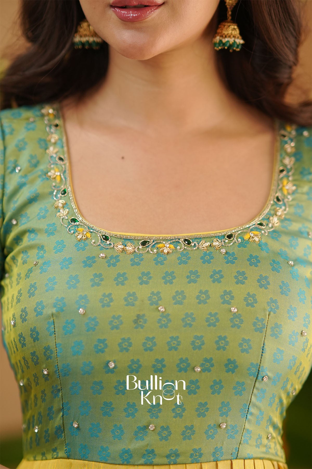 Yogita Banarasi Silk Pattu (Dress) in Yellow