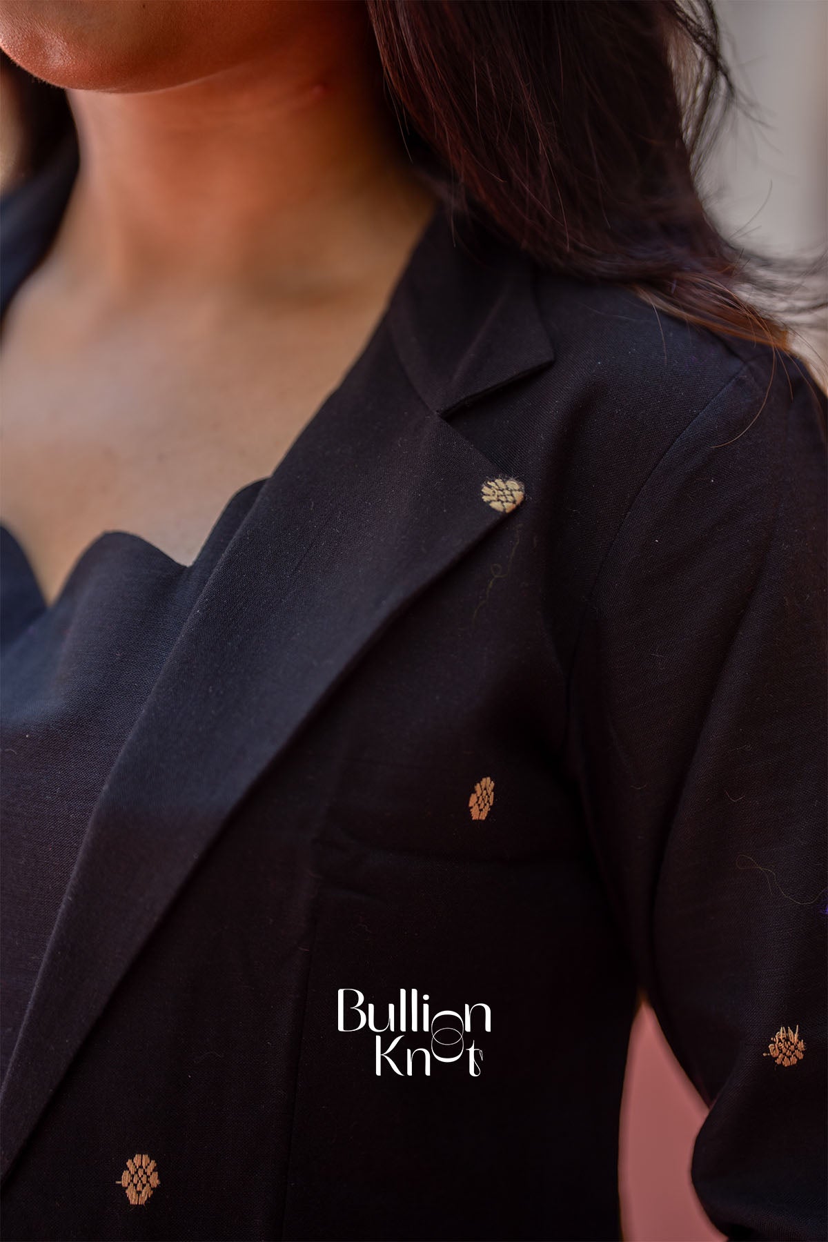 Pratima Handloom Midi(Dress) in Black