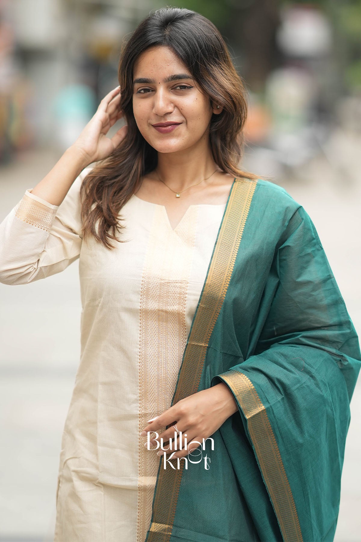 Varnika Mangalgiri Cotton Kurta Set in Maroon