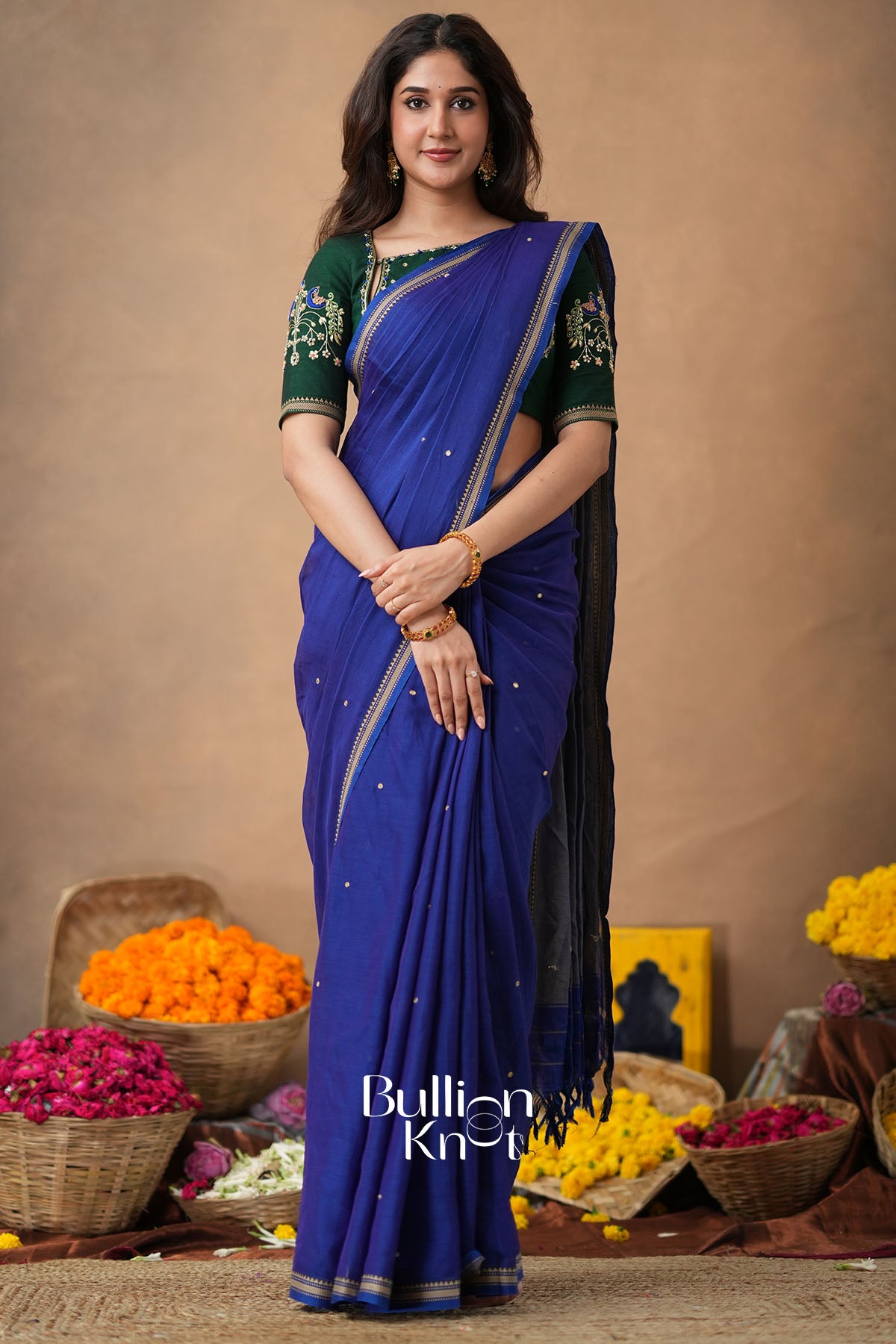 Ardhika 2-In-1 Half Saree In Green