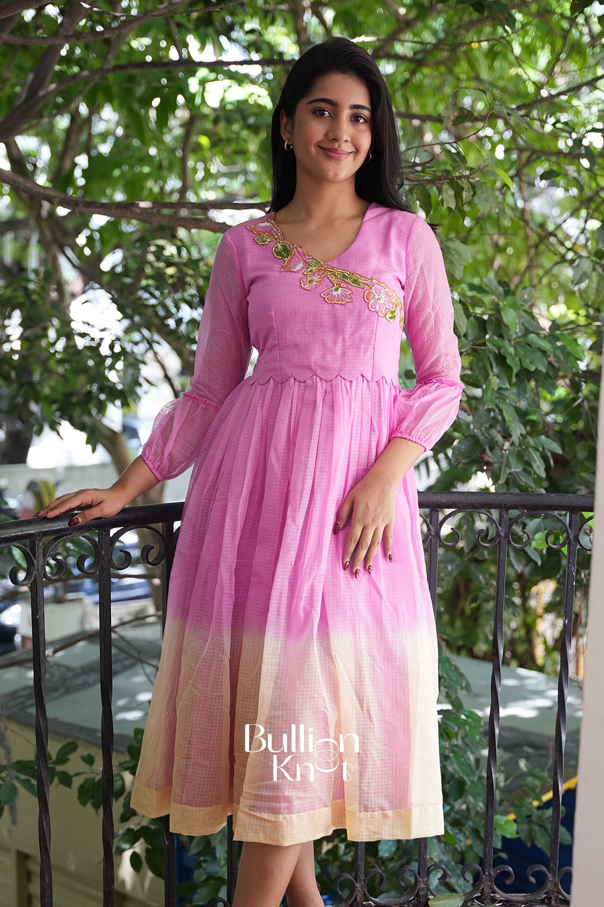 BloomTone Kota Pink Midi Dress