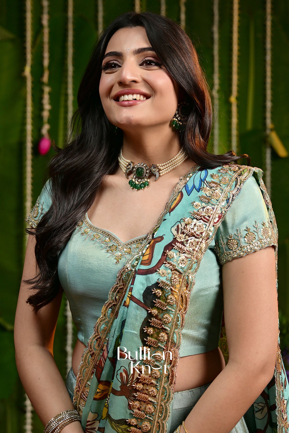 Dakshina Kalamkari Tissue zari Exclusive Lehenga Set