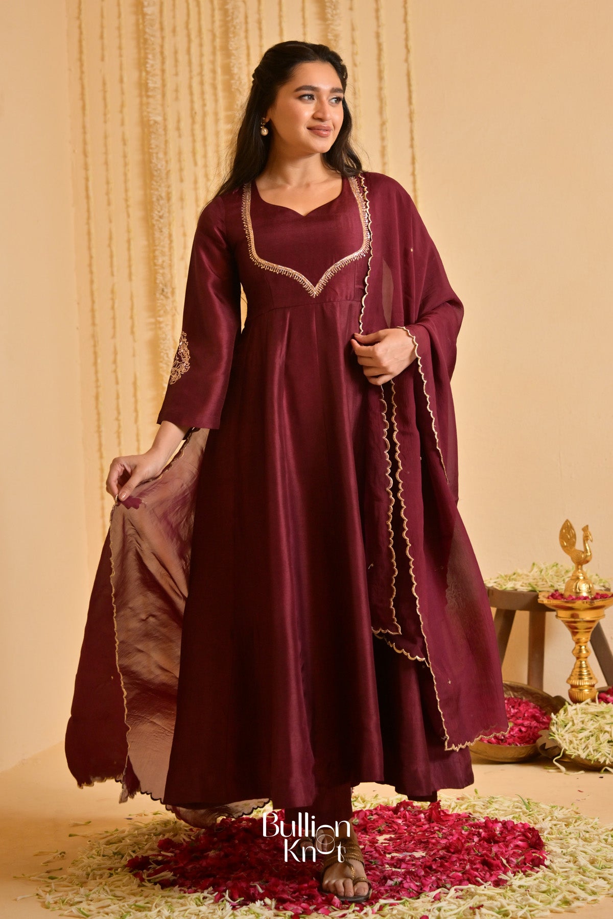 Deepvanika silk Kurta Set (Dress) in Brown