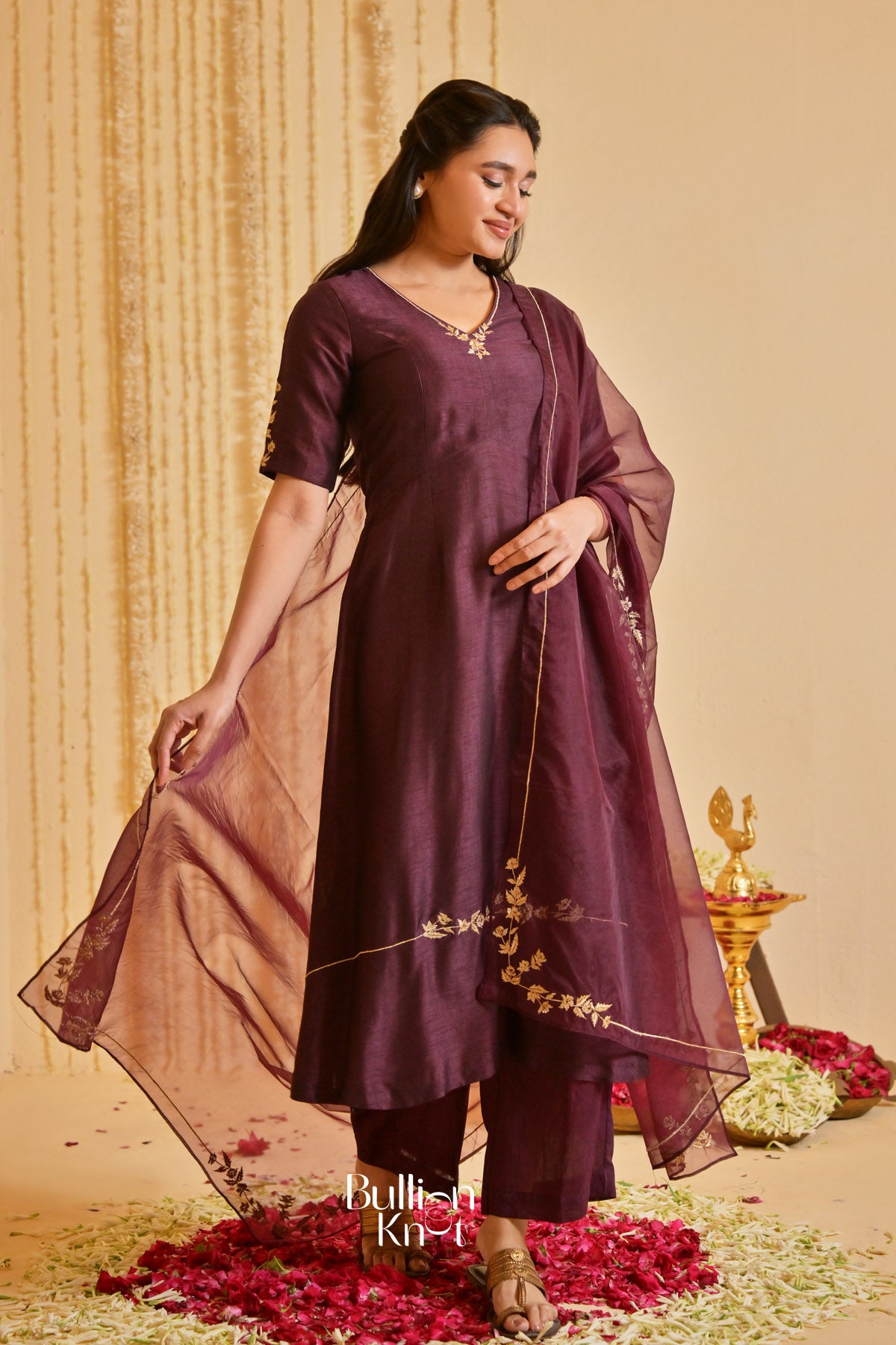 Deepvanika silk Kurta Set (Dress) in Brown