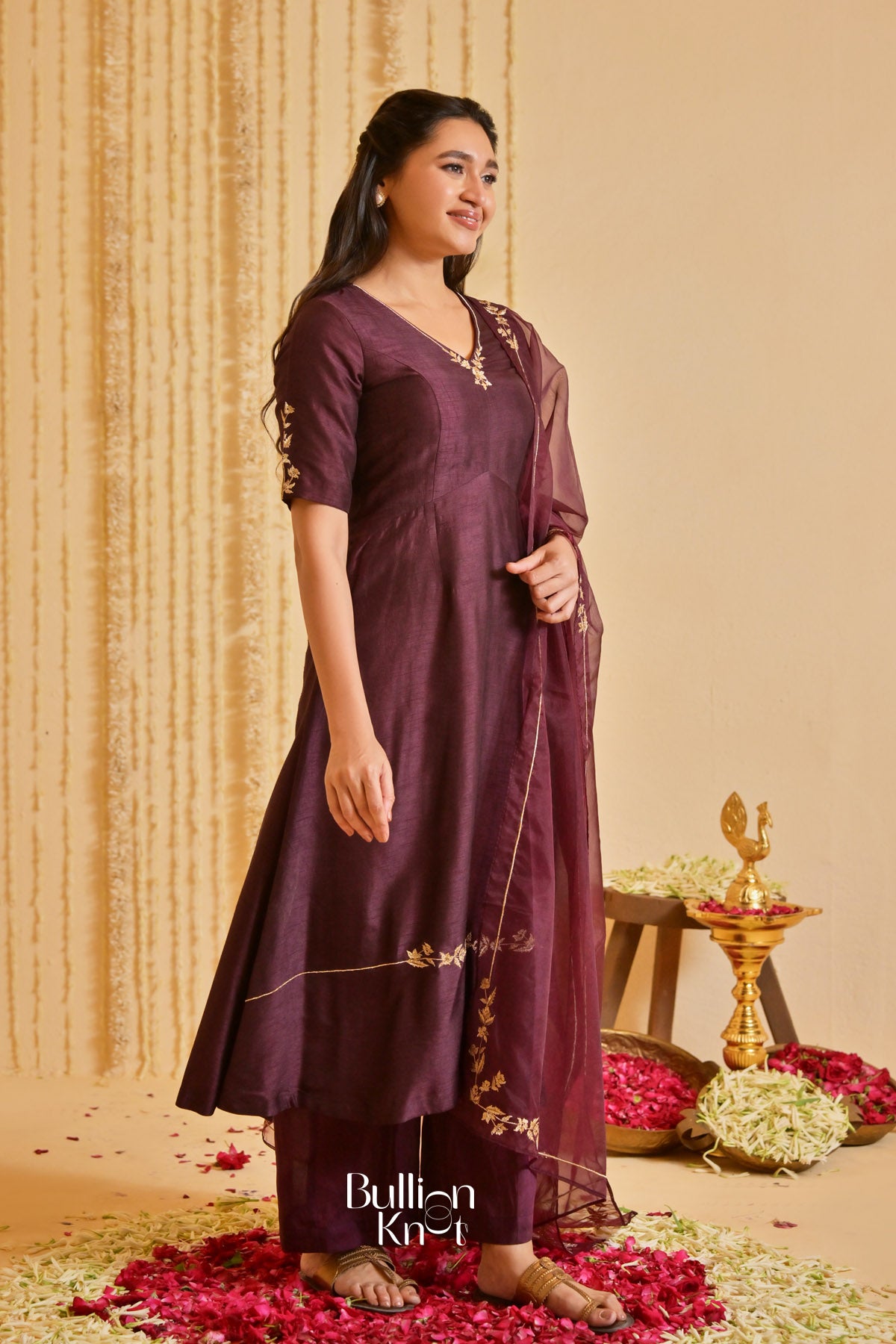 Deepvanika silk Kurta Set (Dress) in Brown