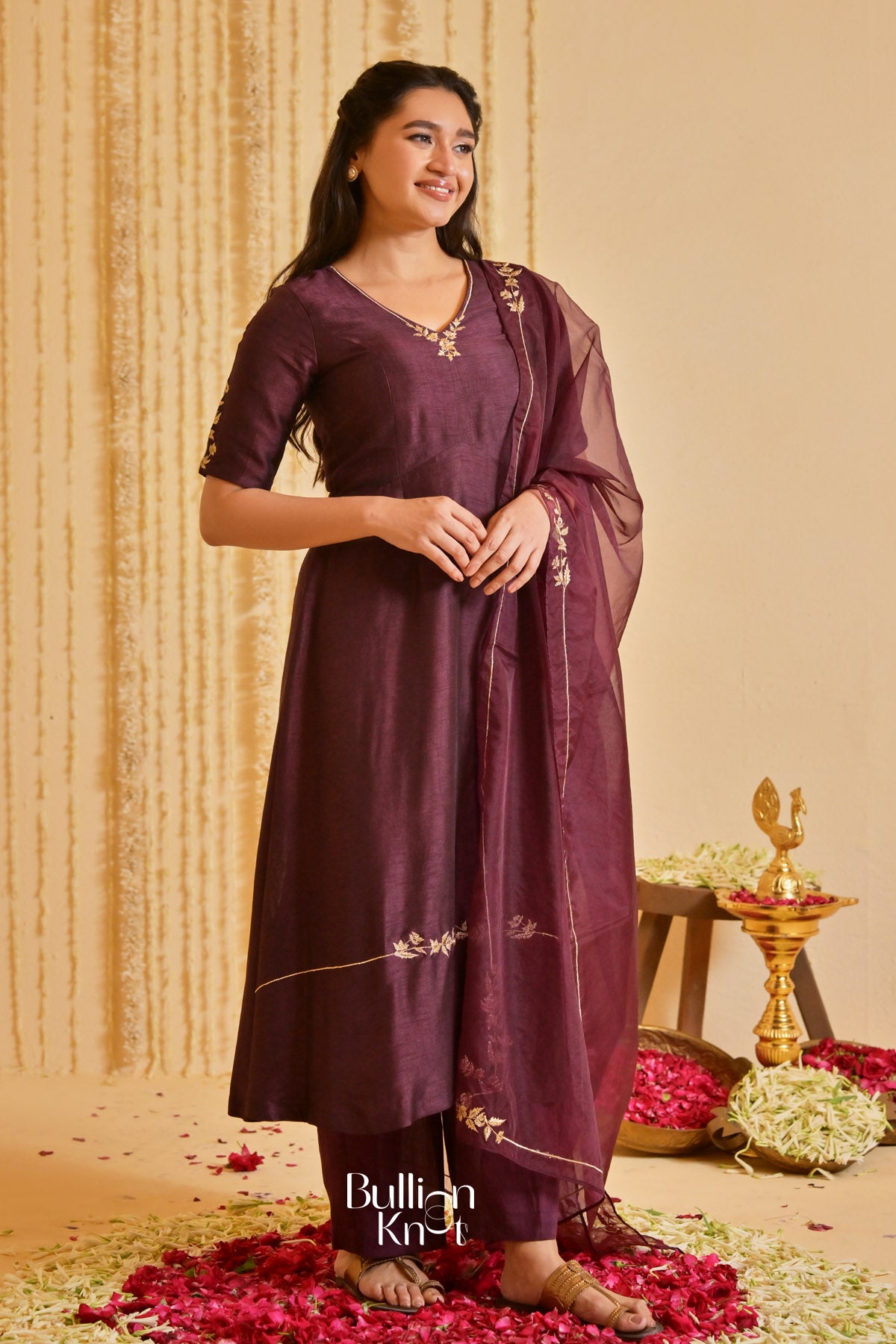 Deepvanika silk Kurta Set (Dress) in Brown