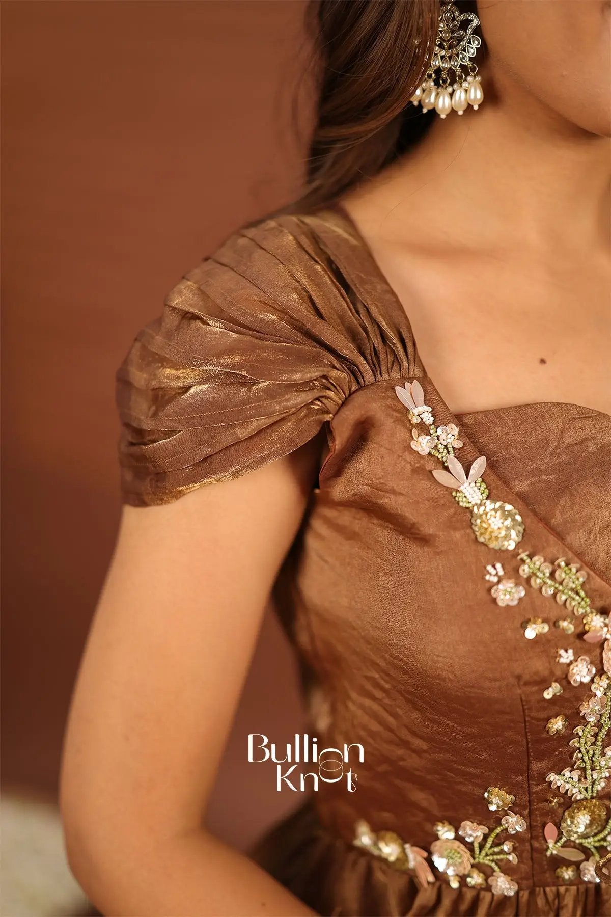 Fiza Brown Indowestern Dress