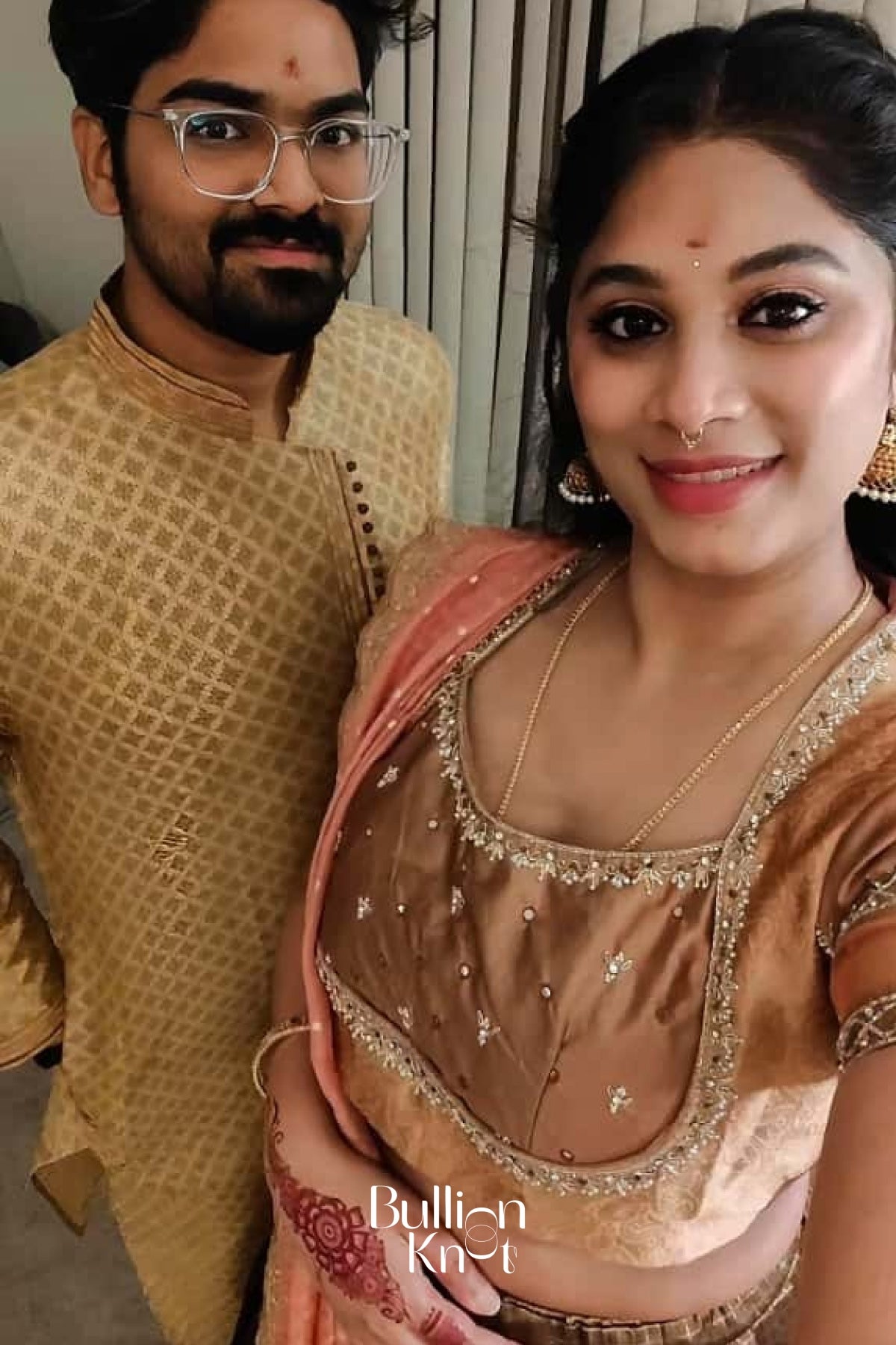 Tamannaah Copper Mirror Work Lehenga Set