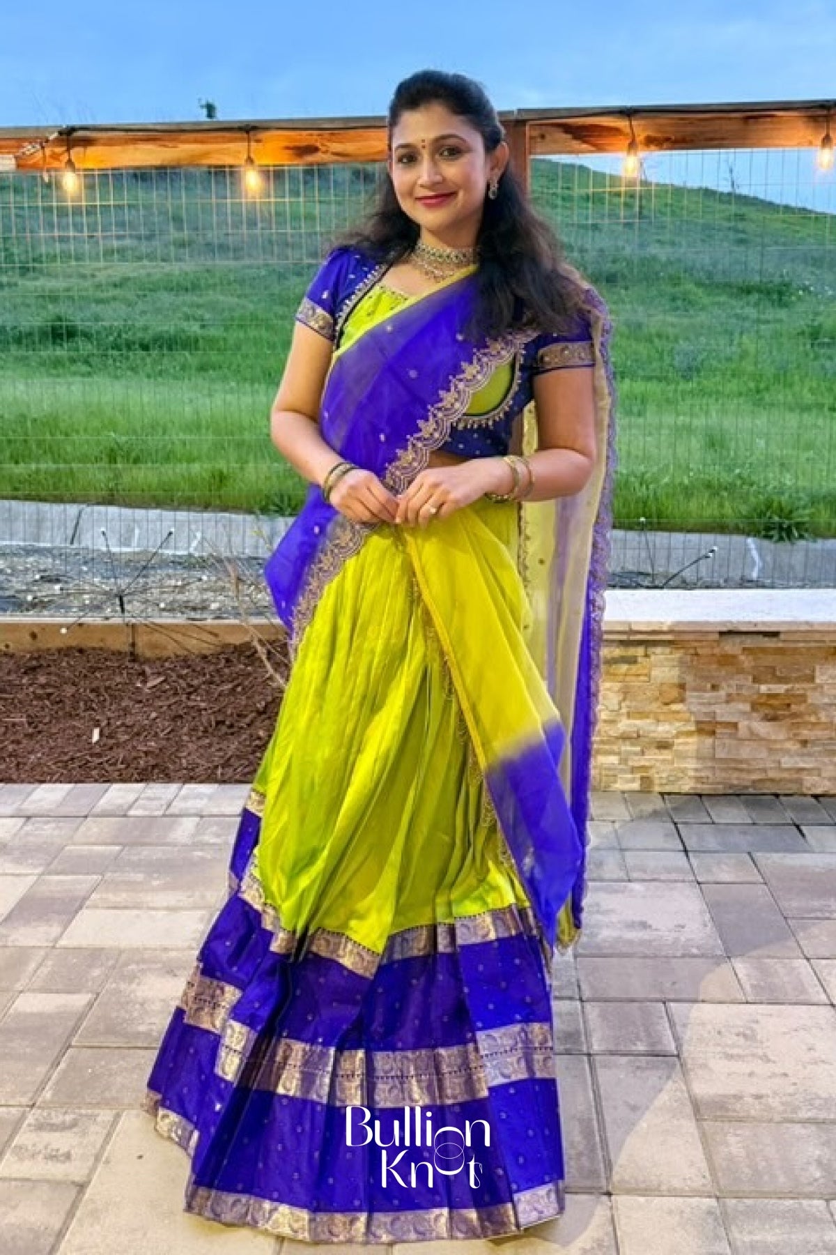 Nishkala Gadval Lime Lehenga Set