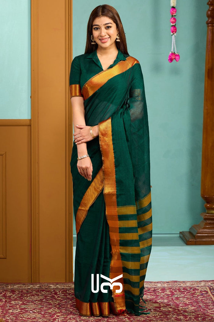 Gamya Handloom Saree in Green