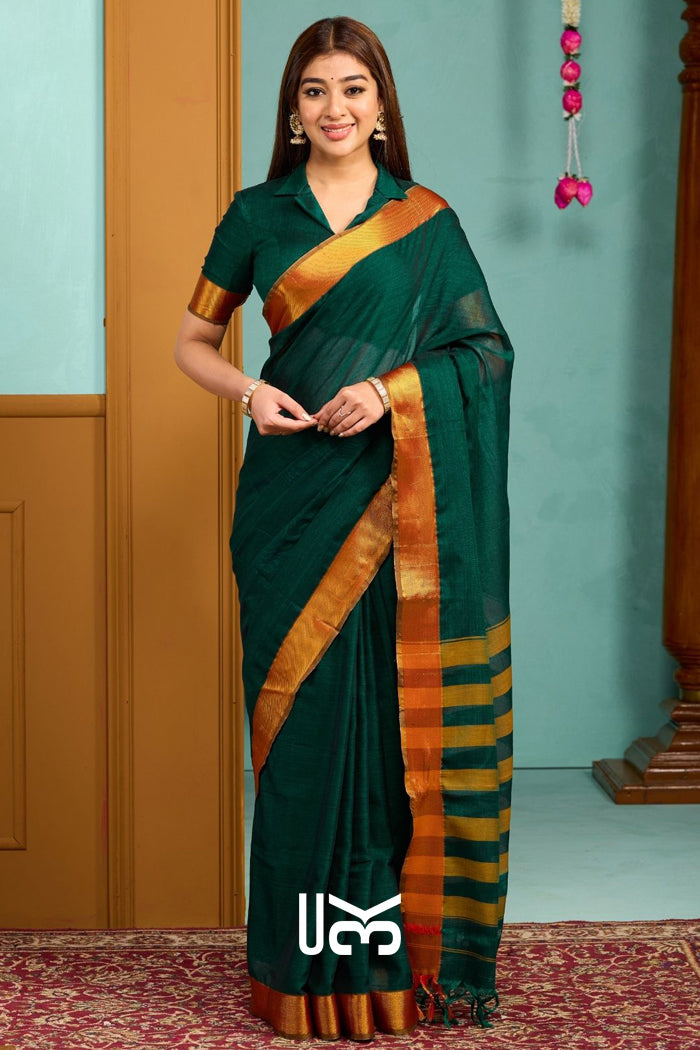 Gamya Handloom Saree in Green