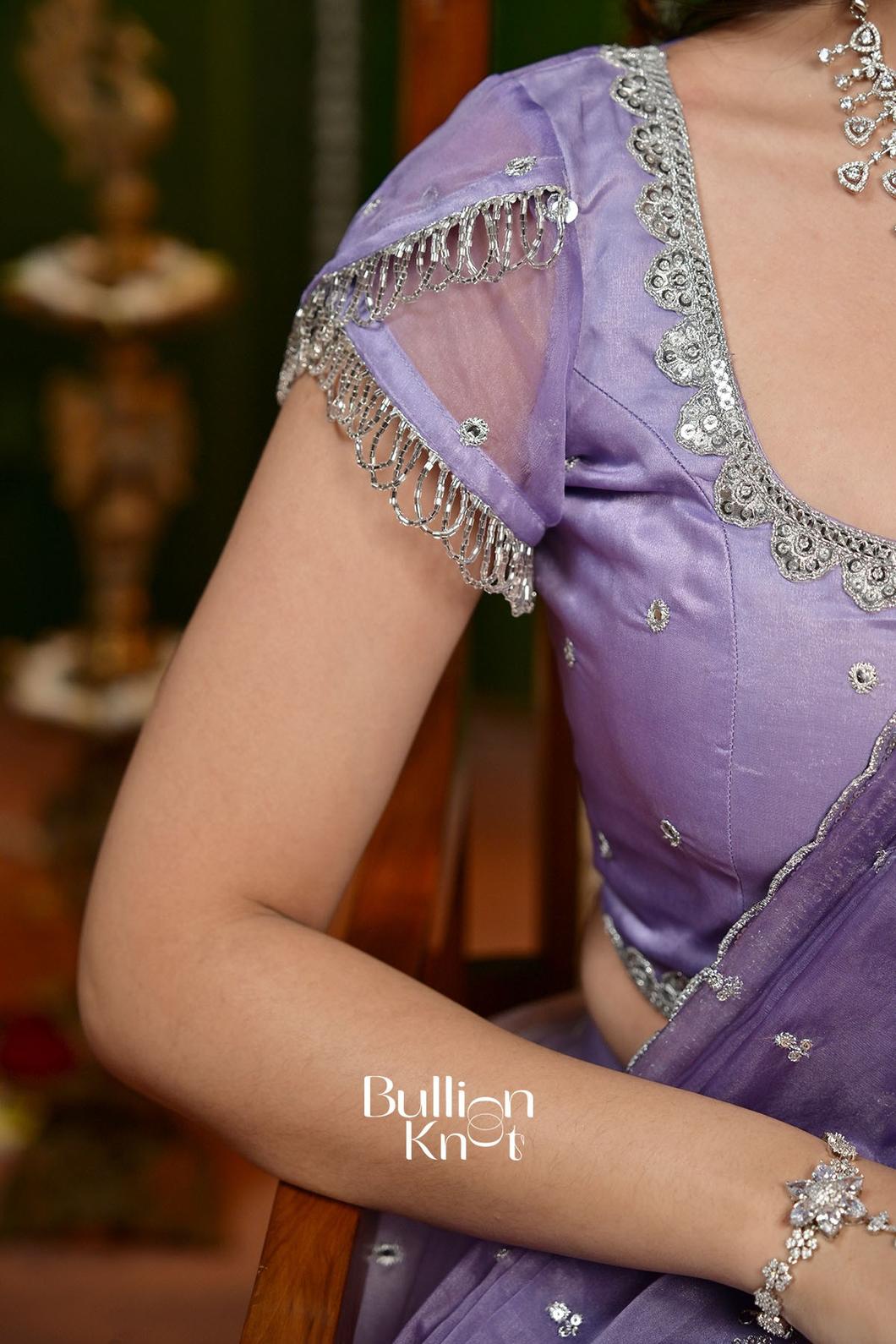 Gaurika Purple Organza Lehenga Set for Special Occasions