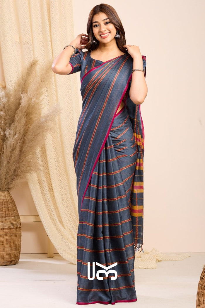Gautami Handloom Saree in Grey