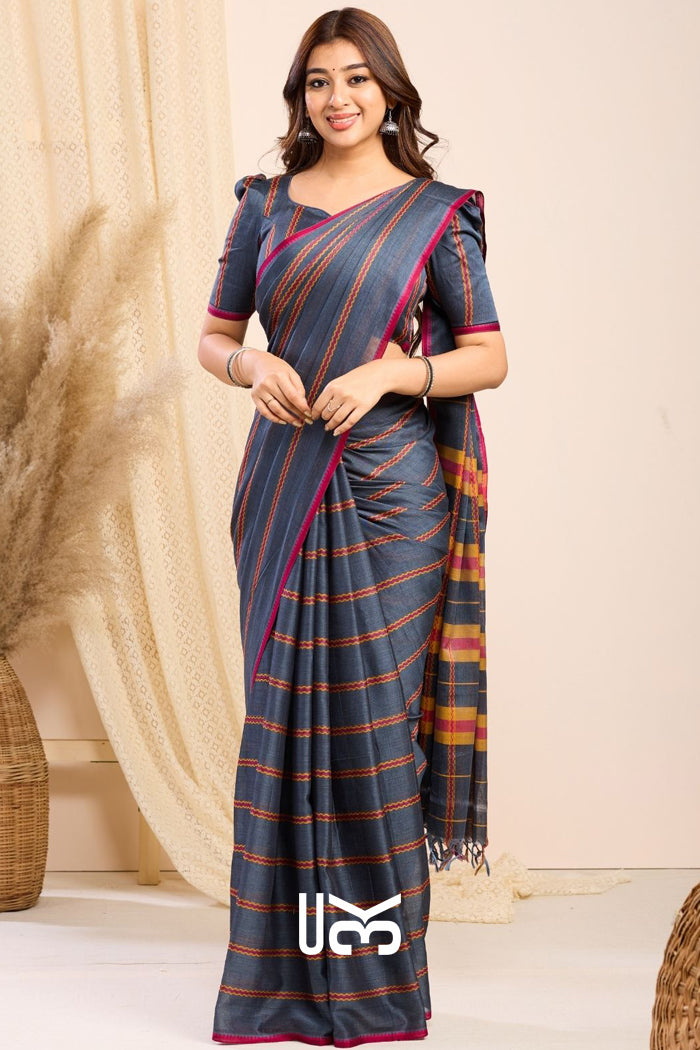 Gautami Handloom Saree in Grey
