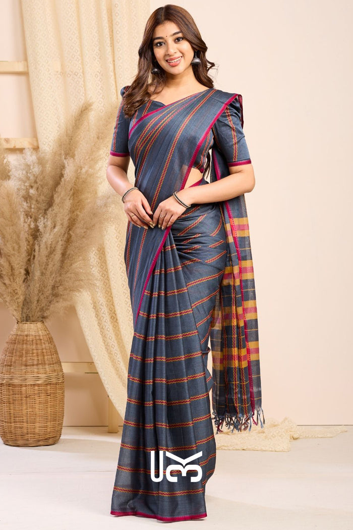 Gautami Handloom Saree in Grey