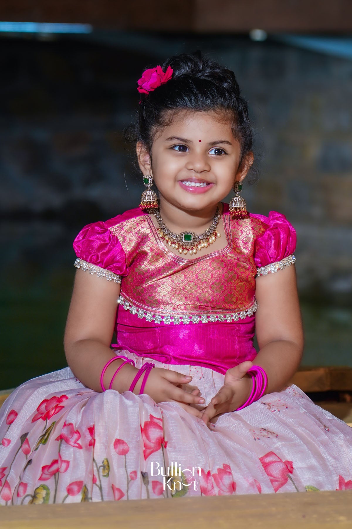 Baby Inaya Lehenga Set in Pink