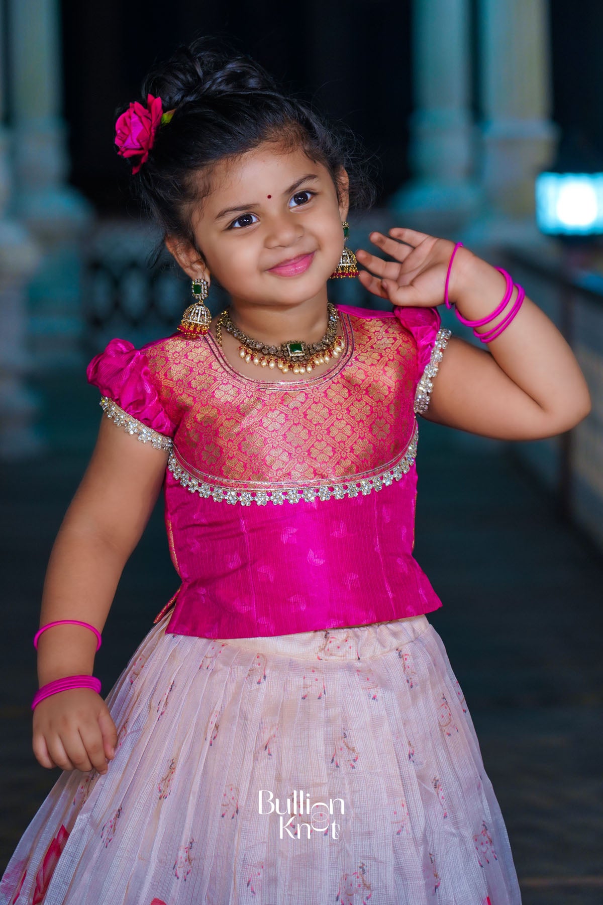 Baby Inaya Lehenga Set in Pink